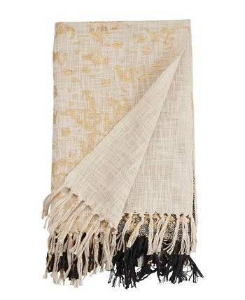 Saro Lifestyle Two-Tone Design Foil Print Throw Blanket, 68 X 52 - Image 2