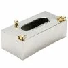 Classic Touch Hammered Stainless Steel Tissue Box Ball Design On Top, 11 X 5