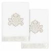 Linum Home Textiles Turkish Cotton May Embellished Hand Towel Set, 2 Piece