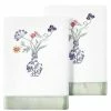 Linum Home Textiles Turkish Cotton Stella Embellished Hand Towel Set, 2 Piece