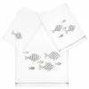 Linum Home Textiles Turkish Cotton Figi Embellished Towel Set, 3 Piece