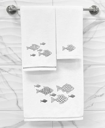 Linum Home Textiles Turkish Cotton Figi Embellished Bath Towel Set, 2 Piece - Image 2