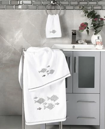 Linum Home Textiles Turkish Cotton Figi Embellished Bath Towel Set, 2 Piece - Image 3
