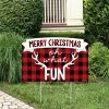 Big Dot Of Happiness Prancing Plaid - Holiday Yard Sign Lawn Decor - Merry Christmas Party Yardy Sign
