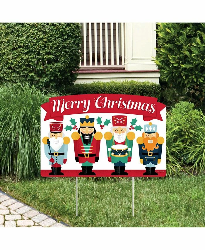 Big Dot Of Happiness Christmas Nutcracker - Holiday Yard Lawn Decor Merry Christmas Party Yardy Sign