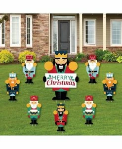 Big Dot Of Happiness Christmas Nutcracker - Outdoor Lawn Decor - Holiday Party Yard Signs - Set Of 8