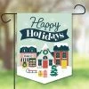 Big Dot Of Happiness Christmas Village - Outdoor Yard Home Decor - Holiday Garden Flag 12 X 15.25 In