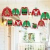 Big Dot Of Happiness Ugly Sweater - Outdoor Hanging Holiday And Christmas Party Decor - 10 Pc