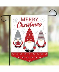 Big Dot Of Happiness Christmas Gnomes - Outdoor Yard Home Decor - Holiday Garden Flag - 12 X 15.25 In