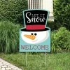 Big Dot Of Happiness Let It Snow - Snowman - Party Decorations Christmas & Holiday Welcome Yard Sign