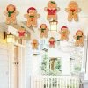 Big Dot Of Happiness Gingerbread Christmas - Outdoor Holiday Porch & Tree Yard Decor - 10 Pc