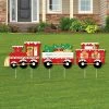 Big Dot Of Happiness Christmas Train - Outdoor Lawn Sign Decor & Stakes - Holiday Yard Display 3 Pc