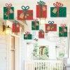 Big Dot Of Happiness Y Holiday Presents - Outdoor Christmas Porch Tree Yard Decor 10 Pc