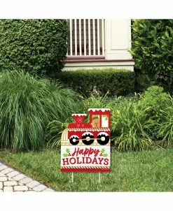 Big Dot Of Happiness Christmas Train - Outdoor Lawn Sign - Holiday Party Yard Sign - 1 Pc