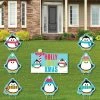 Big Dot Of Happiness Lly Jolly Penguin - Lawn Decor - Holiday & Christmas Yard Signs - Set Of 8