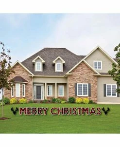 Big Dot Of Happiness Prancing Plaid - Outdoor Lawn Decor Reindeer Holiday Yard Signs Merry Christmas