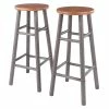 Winsome Huxton 2-Piece Wood Bar Stool Set