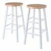 Winsome Huxton 2-Piece Wood Counter Stool Set