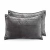 Bokser Home Luxury Cotton Channel Stitched Velvet Quilted Sham Set - Standard