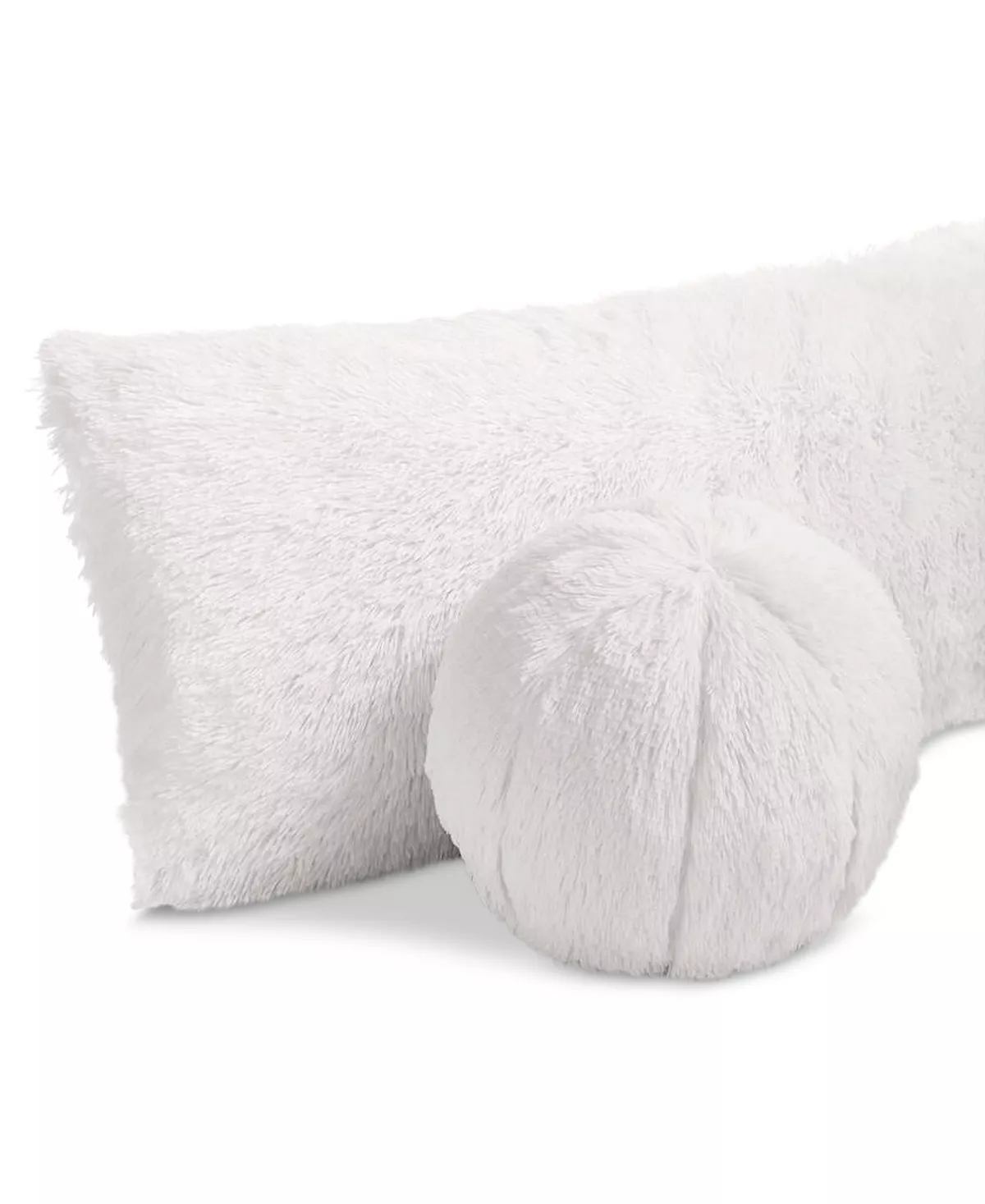 Home Design Pom Pom White 10 Round Decorative Pillow, Created For Macy's - Image 2