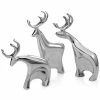 Nambé Blitzen Reindeer Figurines, Set Of 3