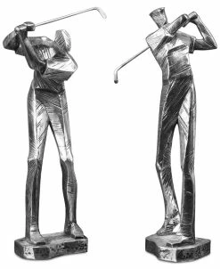 Uttermost Practice Shot Metallic Statues, Set Of 2